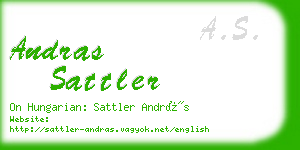 andras sattler business card